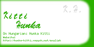 kitti hunka business card